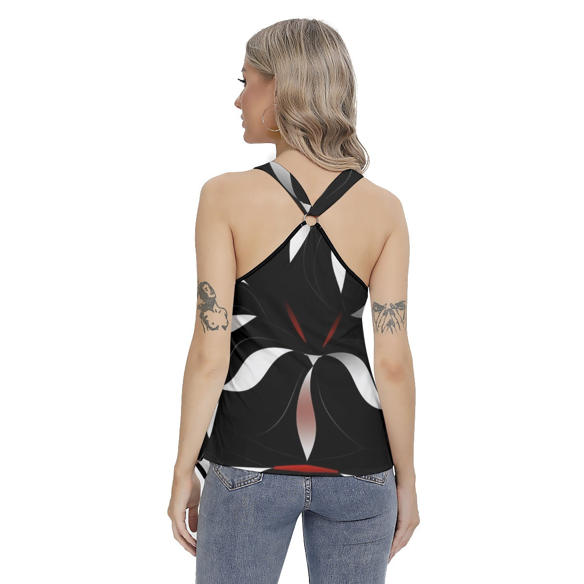 Women's Racing Tank Top With Irregular Hem