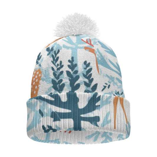 Knitted Hat With Pom-Pom