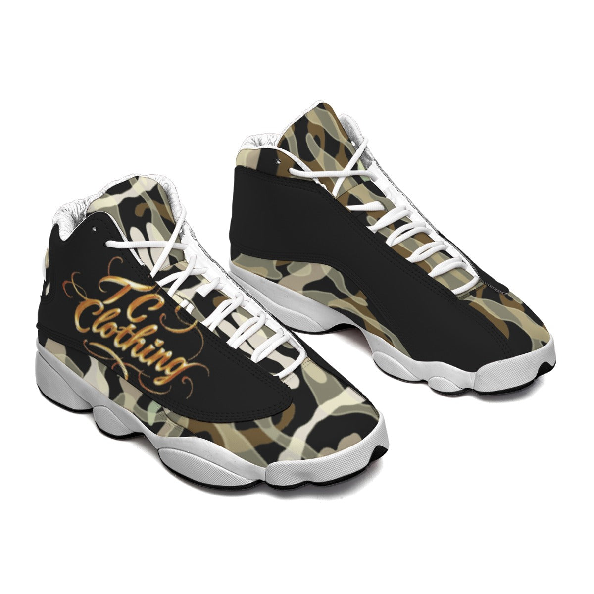 Men's Curved Basketball Shoes With Thick Soles