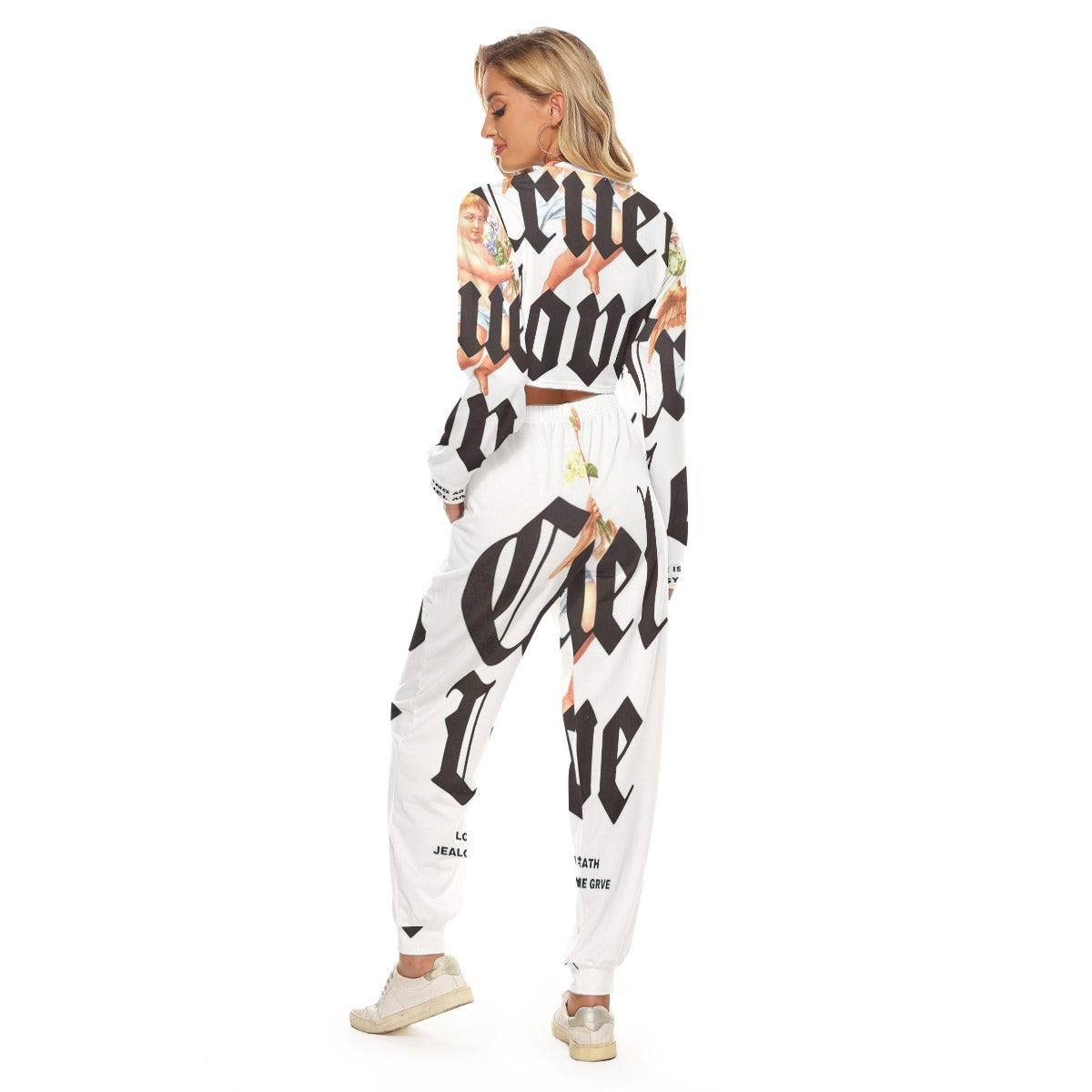 Women's Crop Sweatshirt Suit