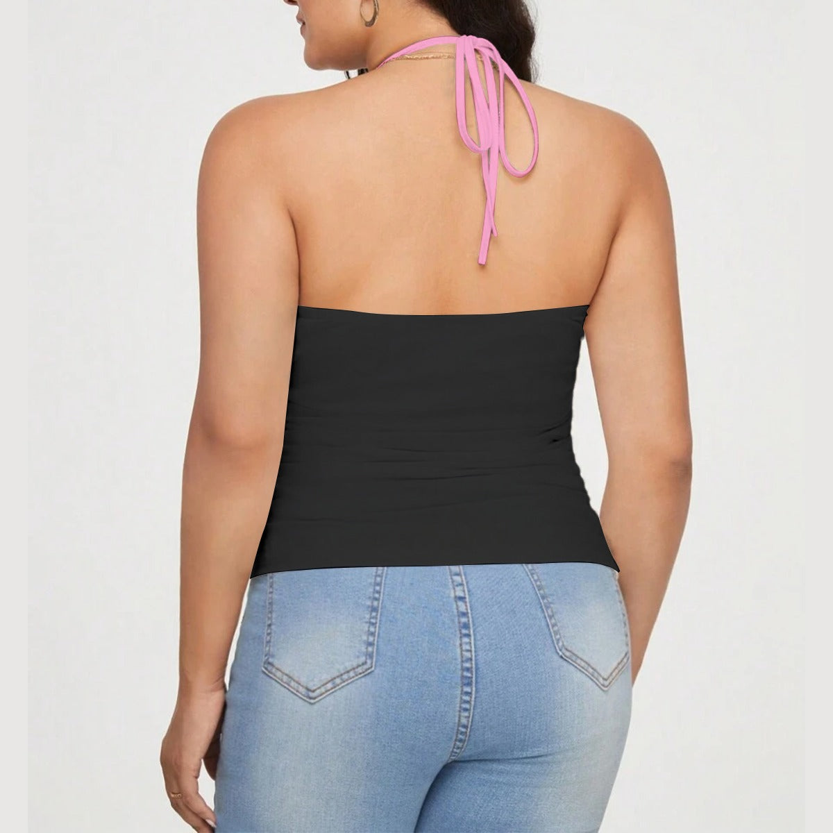 Women's Lace-Trimmed Tie-Back Top