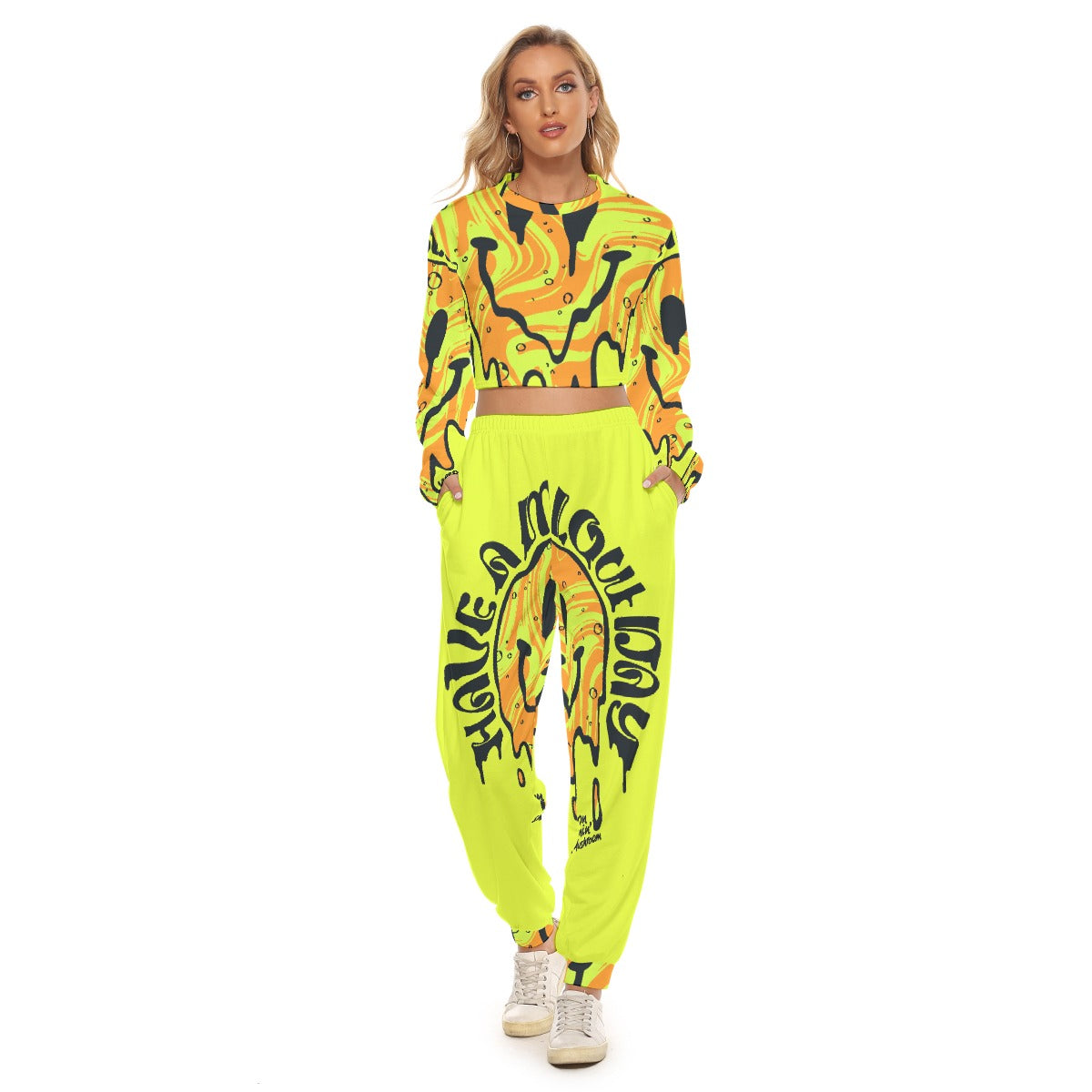 Women's Crop Sweatshirt Suit