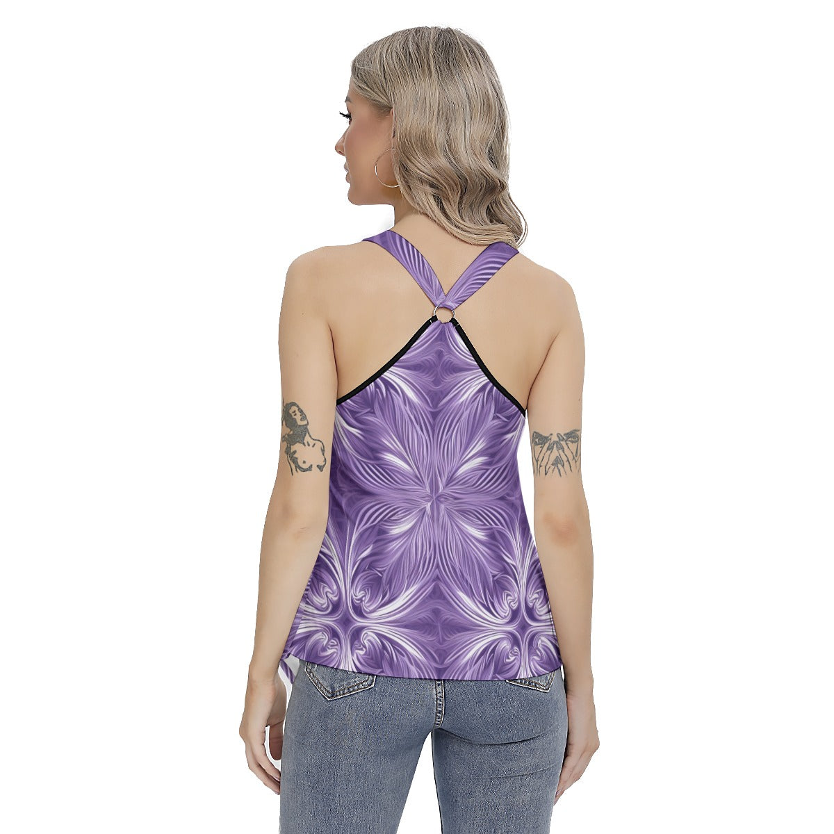 Women's Racing Tank Top With Irregular Hem