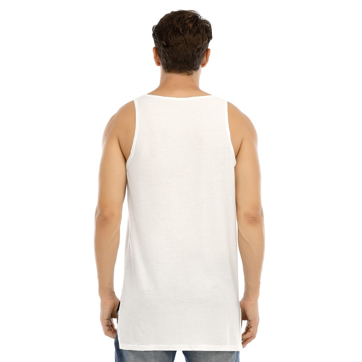 Men's Curved Hem Long Tank Top for Bodybuilding - TC Clothing