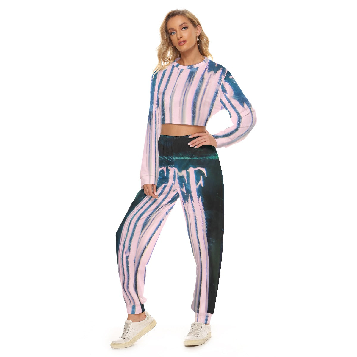 Women's Crop Sweatshirt Suit