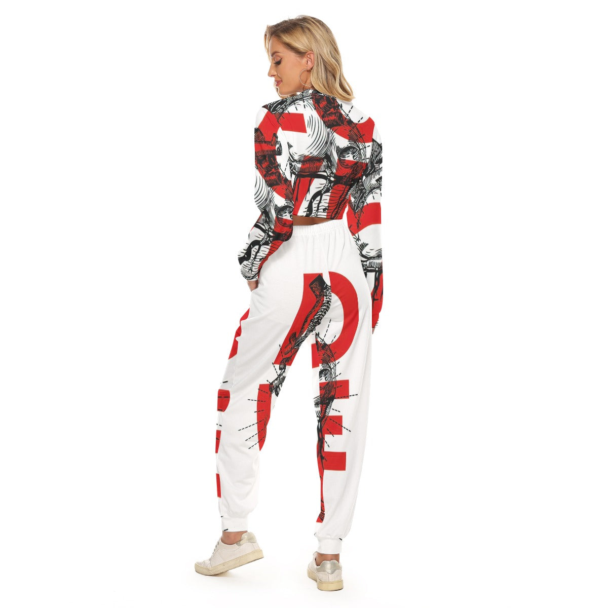Women's Crop Sweatshirt Suit