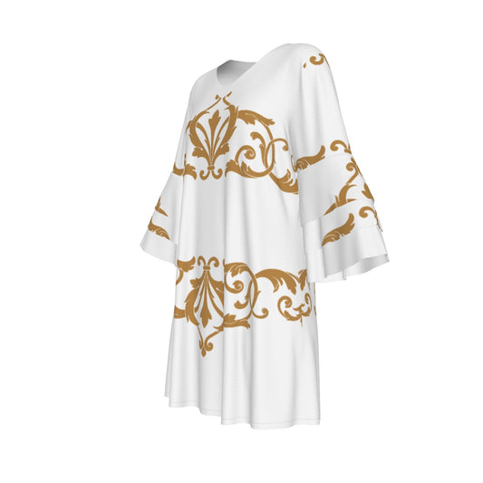 Women's Stacked Ruffle Sleeve Dress