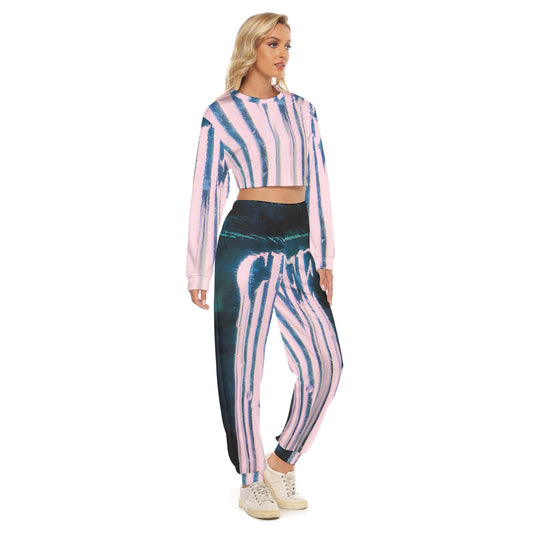 Women's Crop Sweatshirt Suit