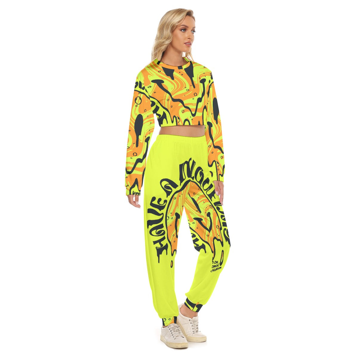 Women's Crop Sweatshirt Suit