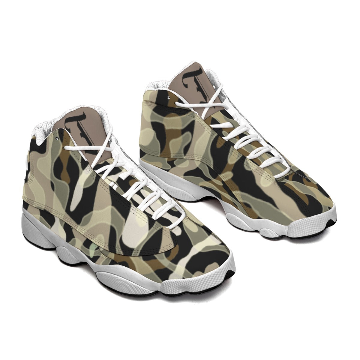 Men's Curved Basketball Shoes With Thick Soles