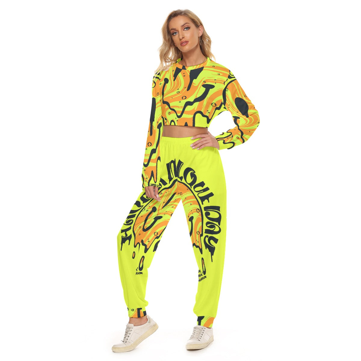 Women's Crop Sweatshirt Suit