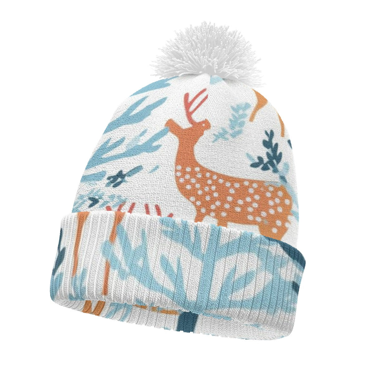 Knitted Hat With Pom-Pom