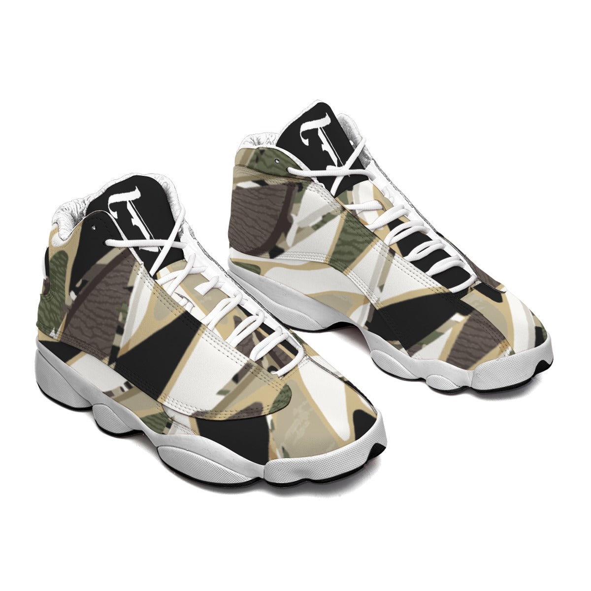 Men's Curved Basketball Shoes With Thick Soles