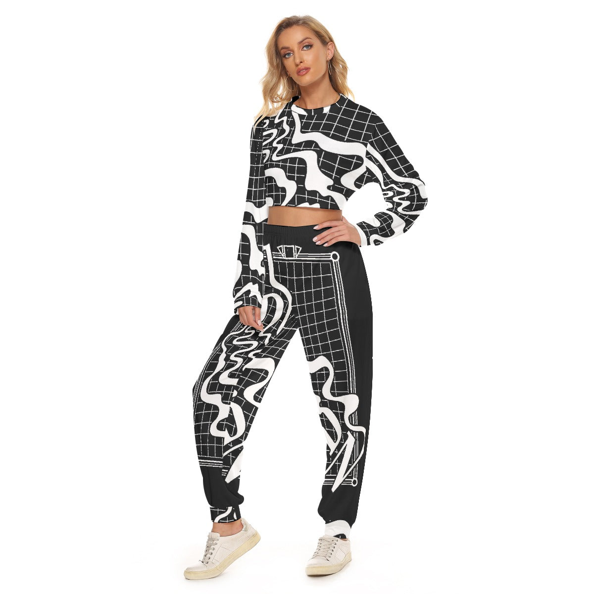 Women's Crop Sweatshirt Suit