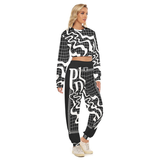 Women's Crop Sweatshirt Suit