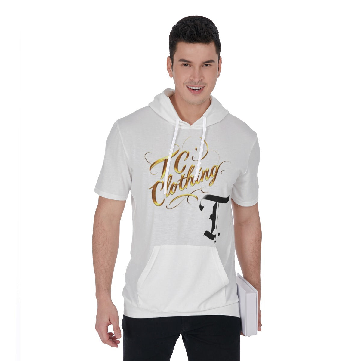Men's Short Sleeve Hoodie T-Shirt
