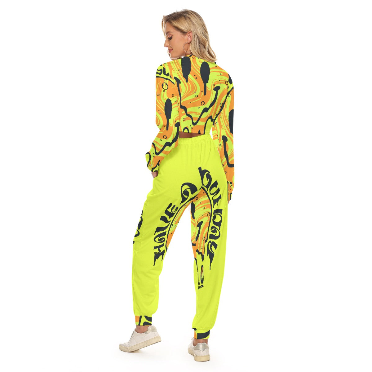 Women's Crop Sweatshirt Suit