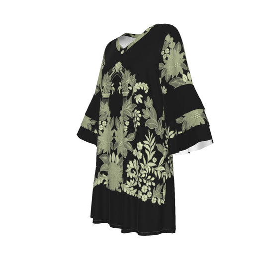 Women's Stacked Ruffle Sleeve Dress