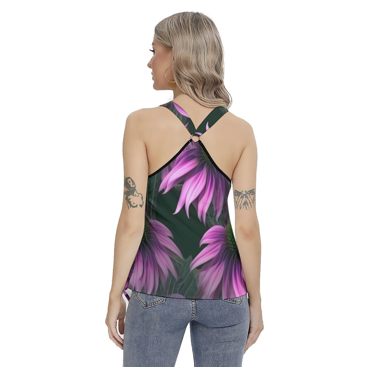 Women's Racing Tank Top With Irregular Hem
