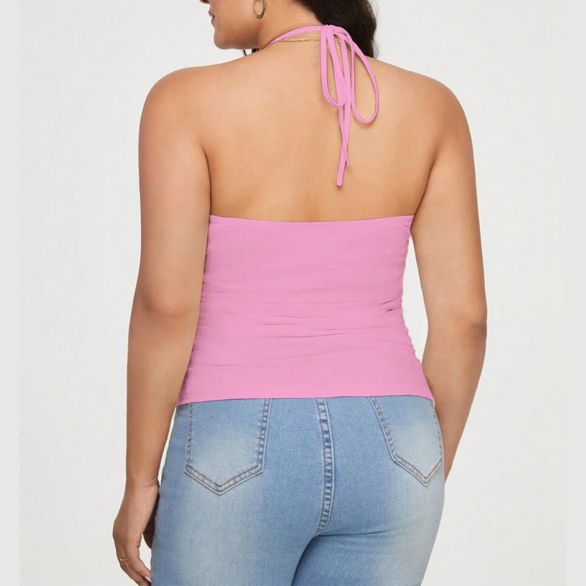 Women's Lace-Trimmed Tie-Back Top