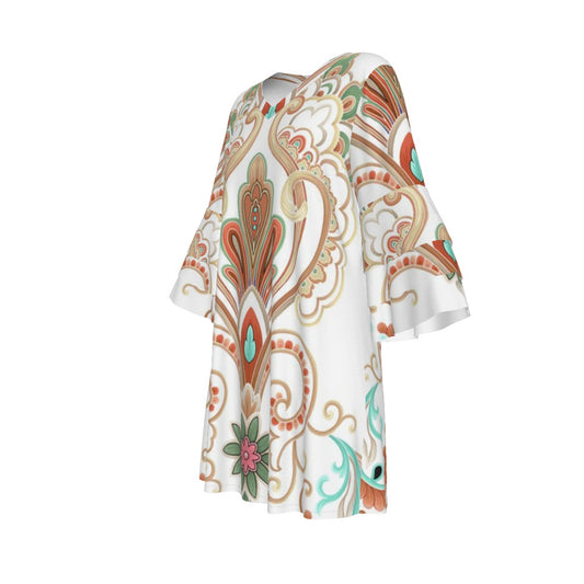 Women's Stacked Ruffle Sleeve Dress