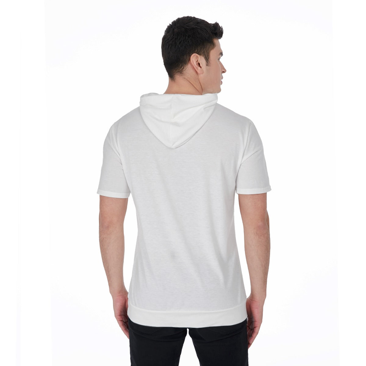 Men's Short Sleeve Hoodie T-Shirt