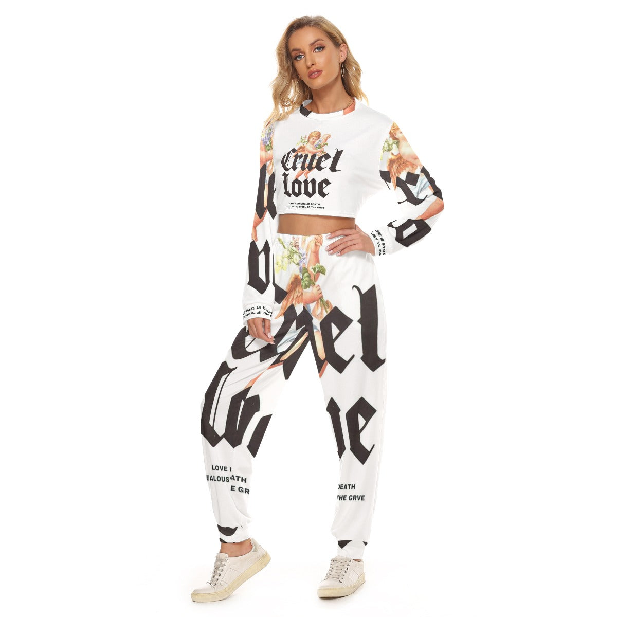 Women's Crop Sweatshirt Suit