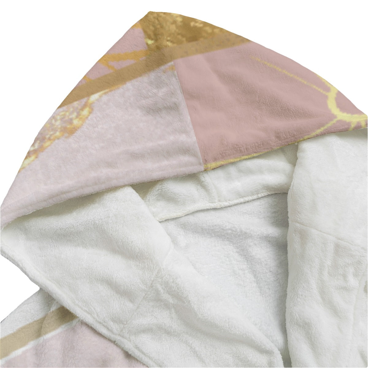Unisex Flannel Hooded bathrobe