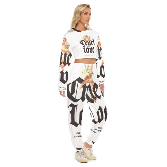 Women's Crop Sweatshirt Suit