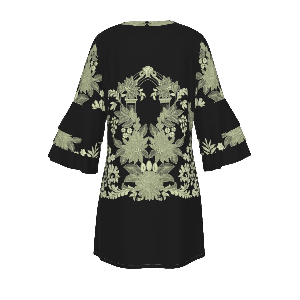 Women's Stacked Ruffle Sleeve Dress