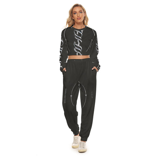 Women's Crop Sweatshirt Suit