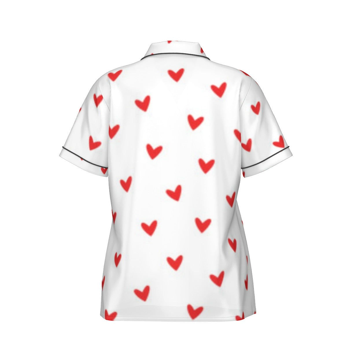 Women's Imitation Silk Pajama Set With Short Sleeve