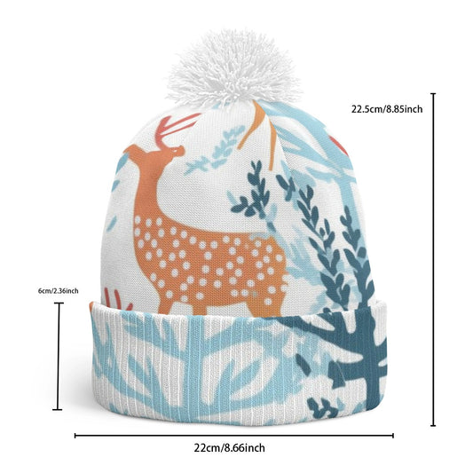 Knitted Hat With Pom-Pom