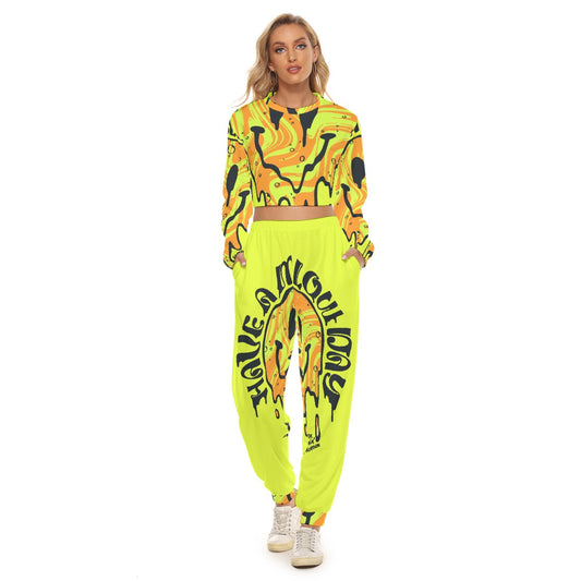 Women's Crop Sweatshirt Suit