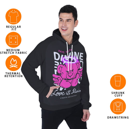 Men's Heavy Fleece Raglan Hoodie
