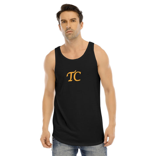 Men's Curved Hem Long Tank Top for Bodybuilding - TC Clothing