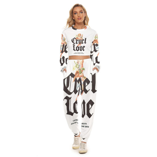 Women's Crop Sweatshirt Suit