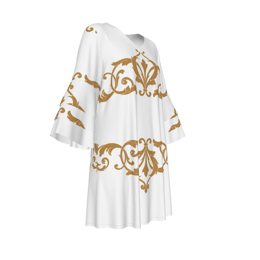 Women's Stacked Ruffle Sleeve Dress