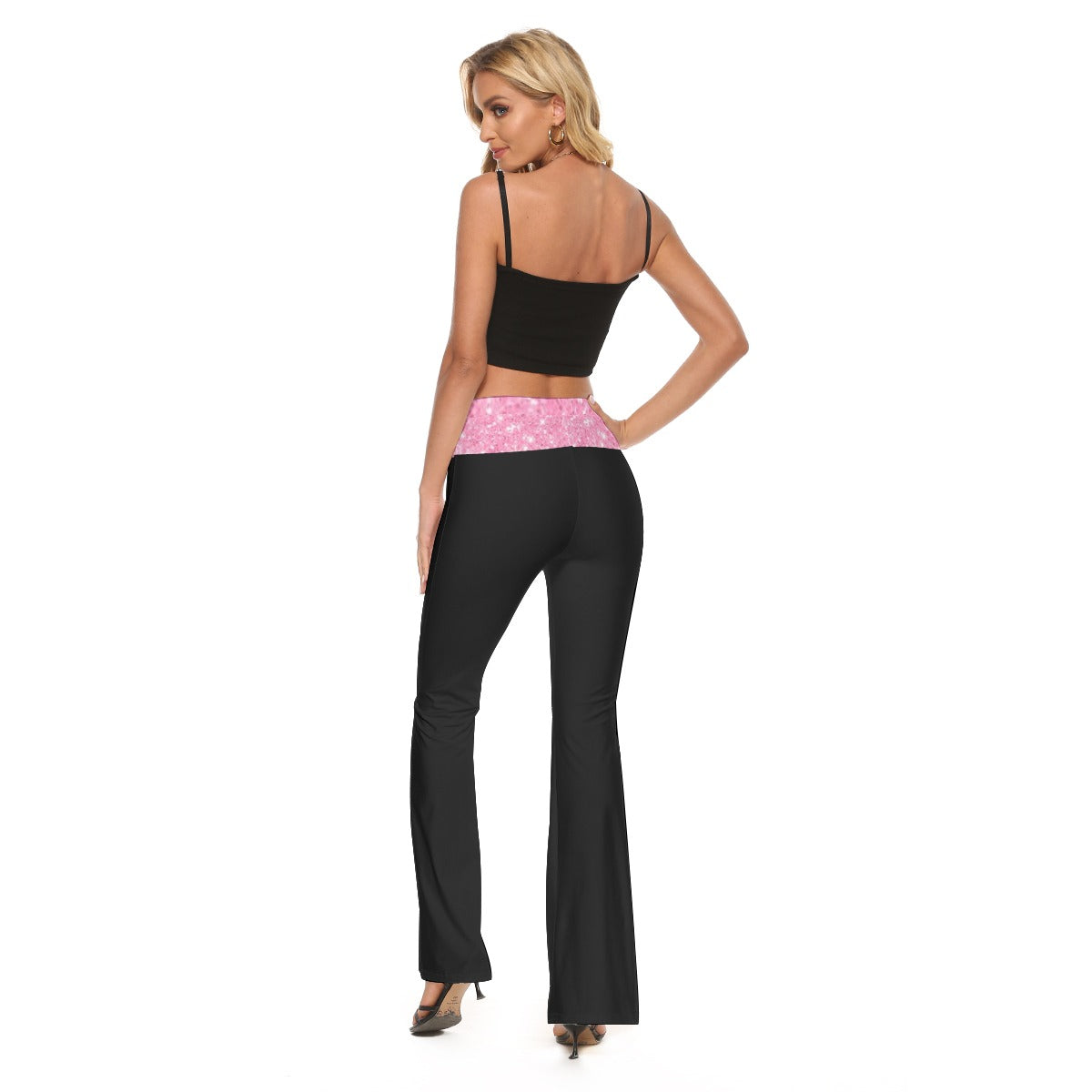 Women High Elastic Flare Pants