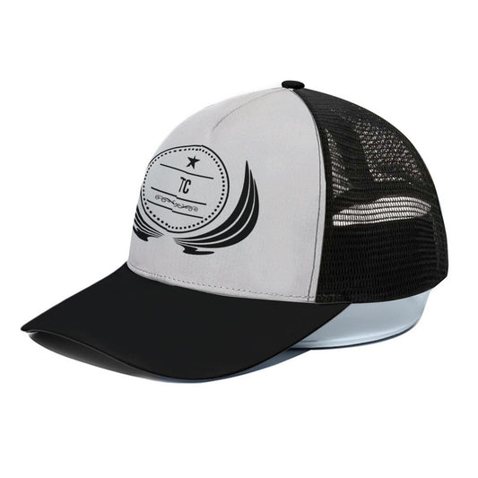 TC Clothing Unisex Trucker Hat Black Half-Mesh Sun Protection Fashion Outdoor Sports Accessory