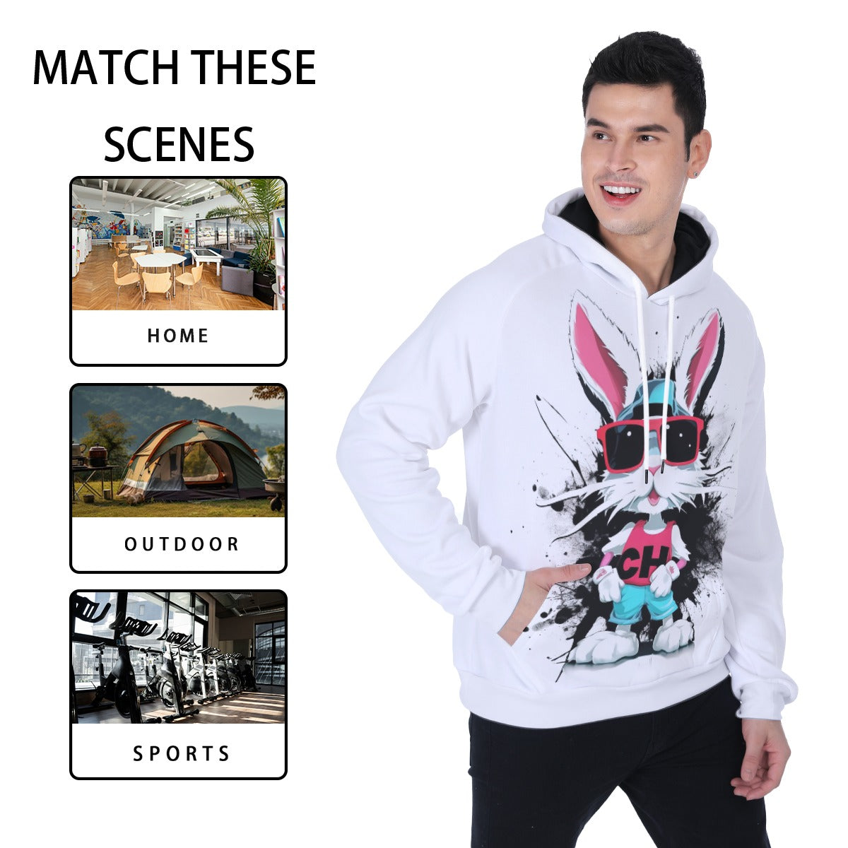 Men's Heavy Fleece Raglan Hoodie