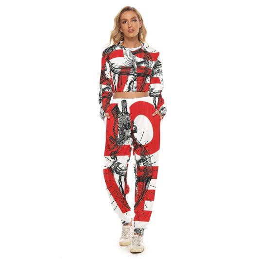 Women's Crop Sweatshirt Suit