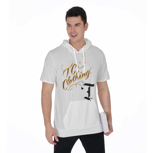Men's Short Sleeve Hoodie T-Shirt