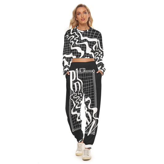 Women's Crop Sweatshirt Suit