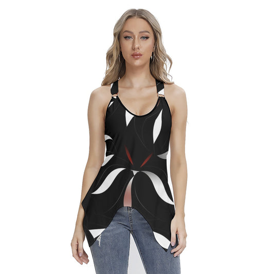 Women's Racing Tank Top With Irregular Hem